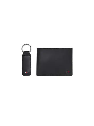 TOMMY HILFIGER | Coffret cadeau portefeuille et porte-clés | schwarz